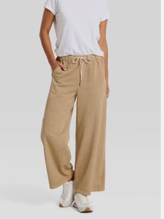 Universal Thread Pants - Universal Thread Tan High-Rise Ankle Pull-On Pants L